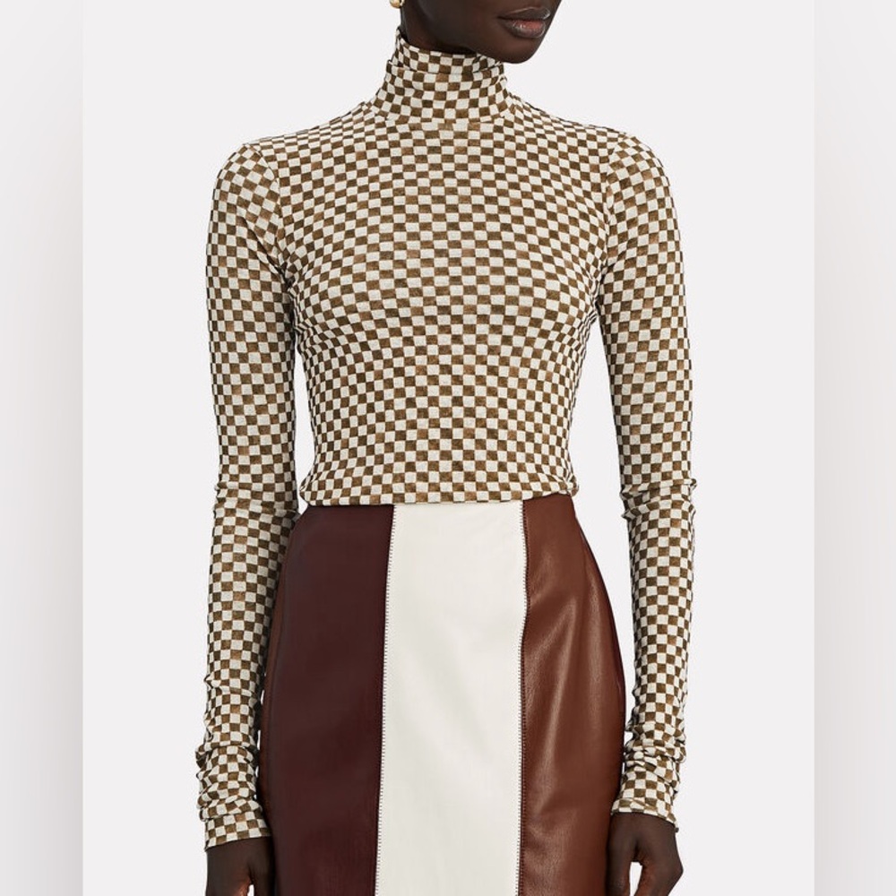 NANUSHKA checker board turtleneck